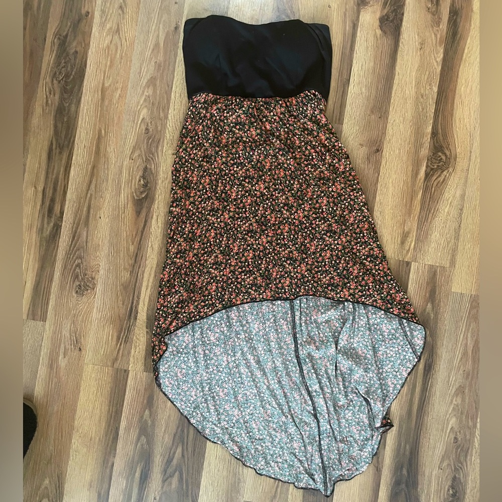 Hi-Low strapless summer dress